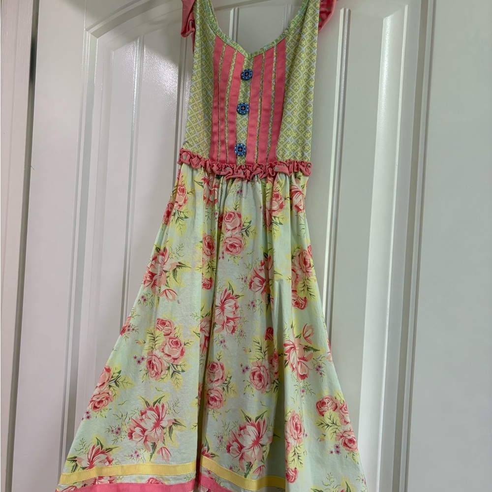 Matilda Jane Dress with Pink and Green Accents